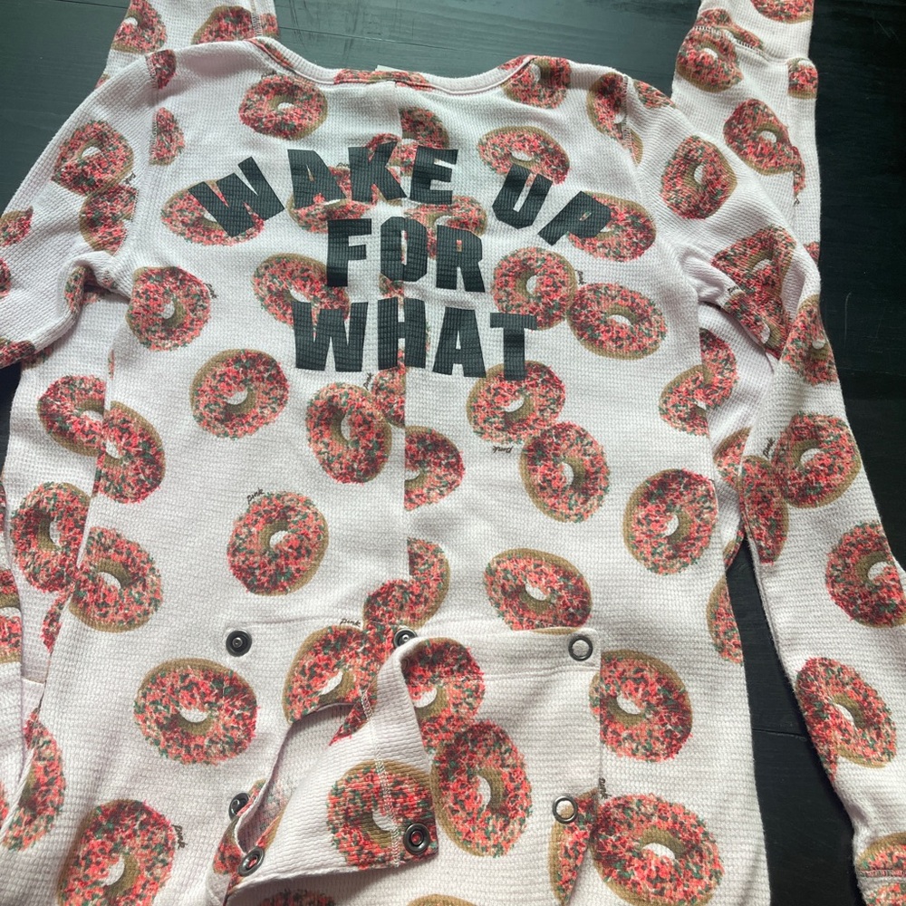 PINK Victoria's Secret Donut Print onesie - Pink
